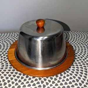 Midcentury Cheese Board and SS cover made in Denmark